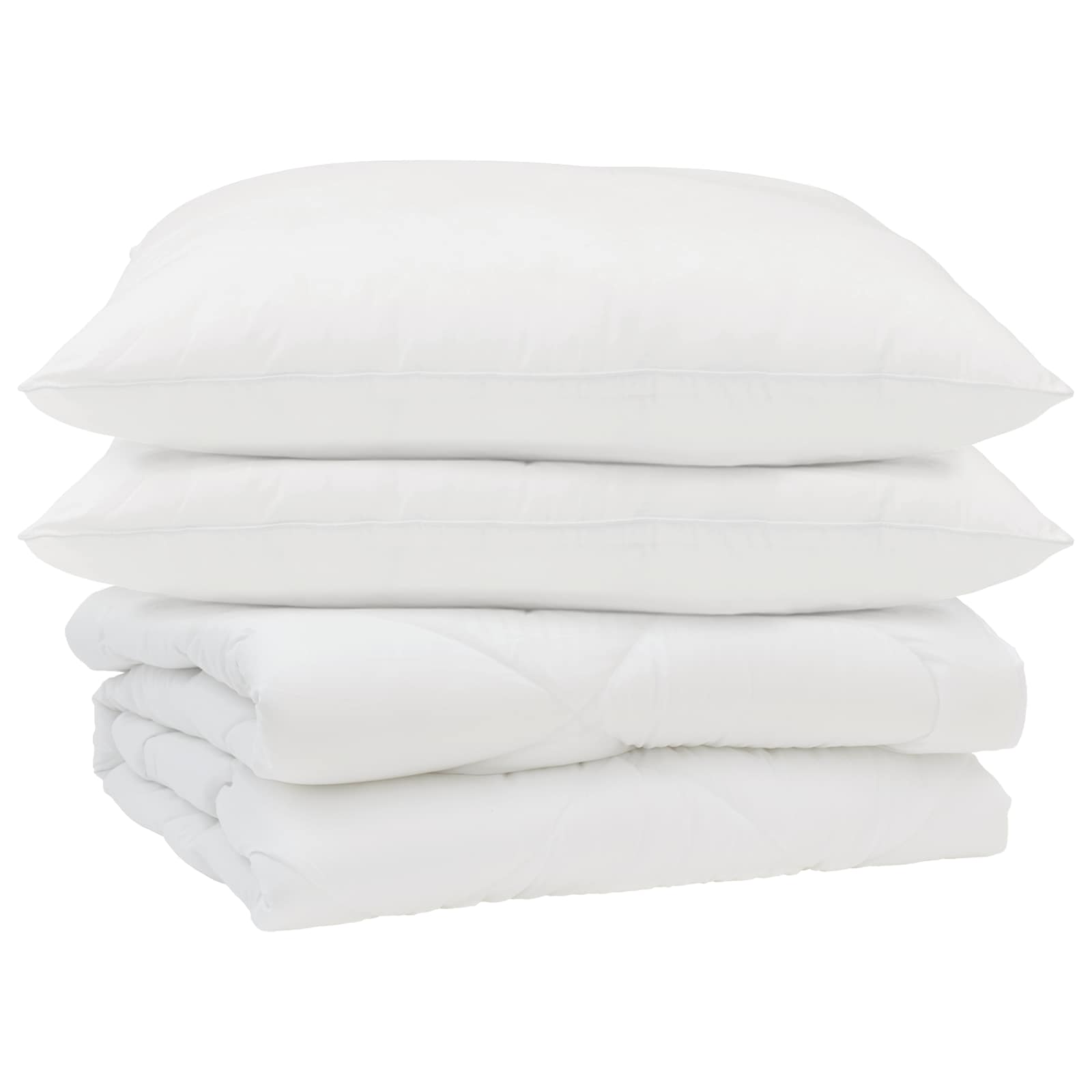 Duvet Estivo con cuscino 3 pcs Bianco Microfibra 3377314