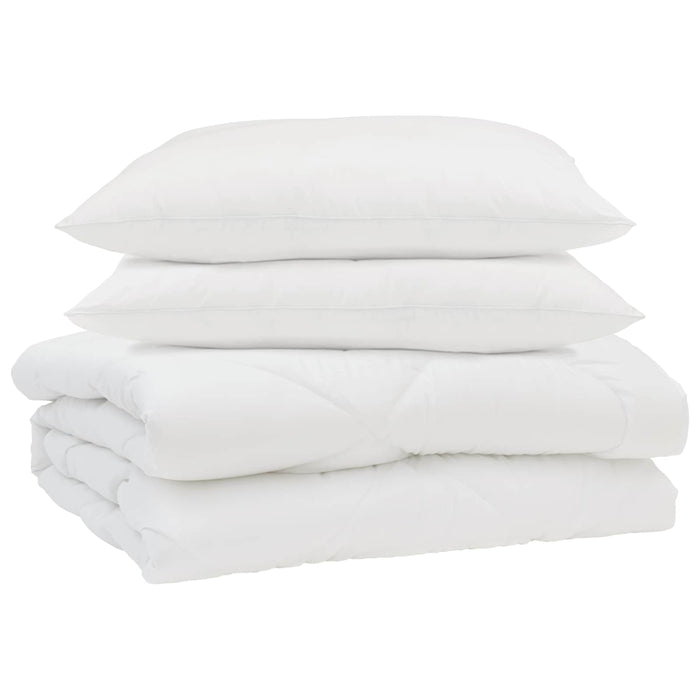 Duvet Estivo con cuscino 3 pcs Bianco Microfibra 3377315