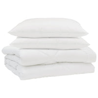 Duvet Estivo con cuscino 3 pcs Bianco Microfibra 3377320