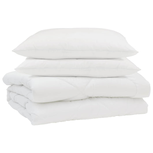 Duvet Estivo con cuscino 3 pcs Bianco Microfibra 3377325