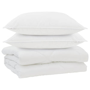 Piumone con cuscino 3 pcs Bianco Microfibra 3377341