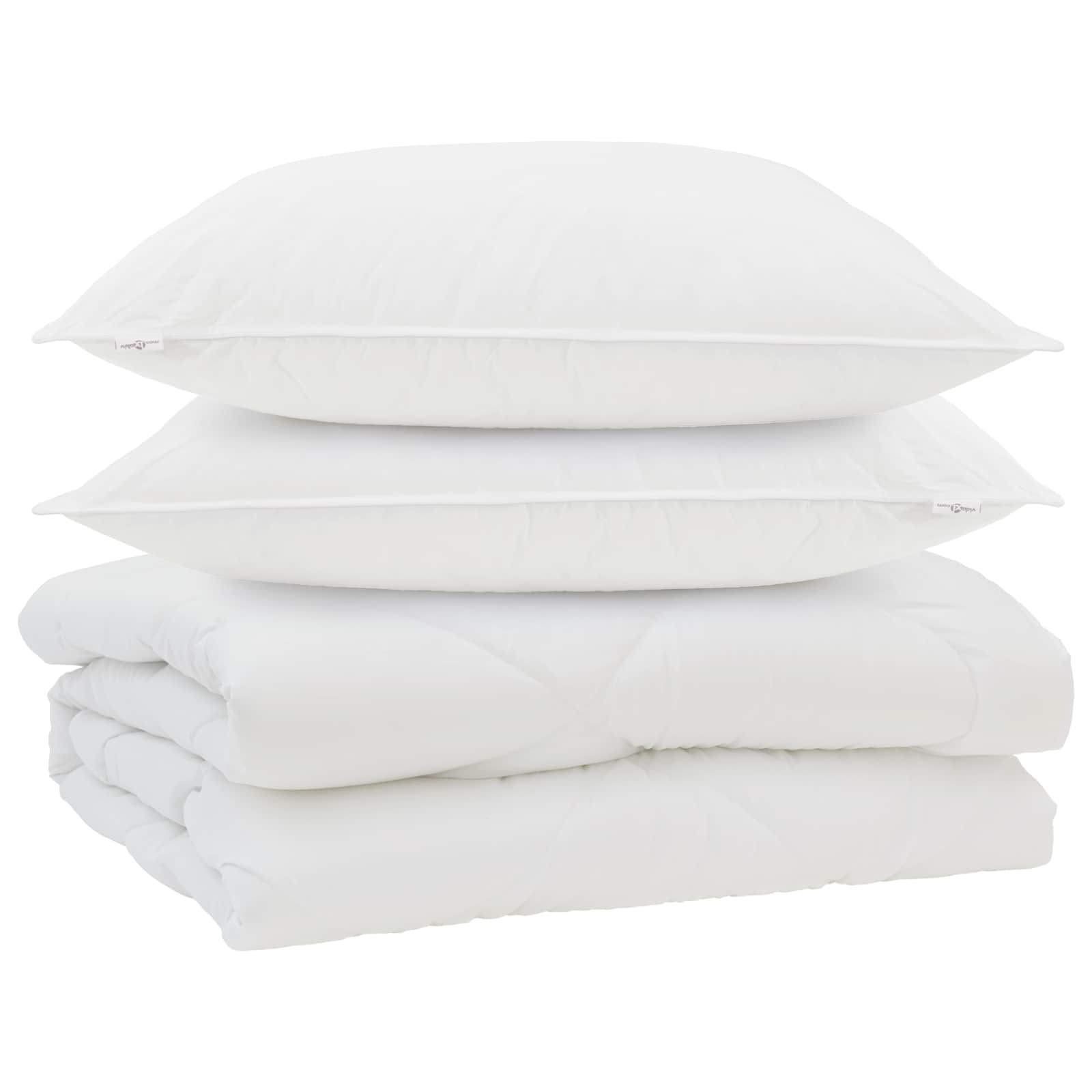 Piumone con cuscino 3 pcs Bianco Microfibra 3377343