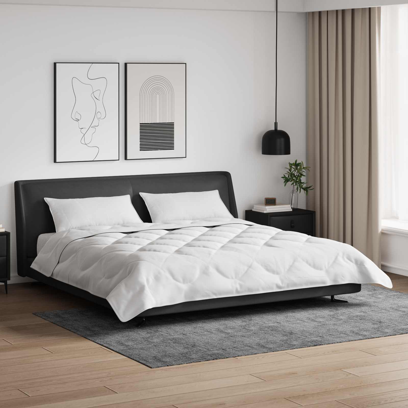 Piumone con cuscino 3 pcs Bianco Microfibra 3377344