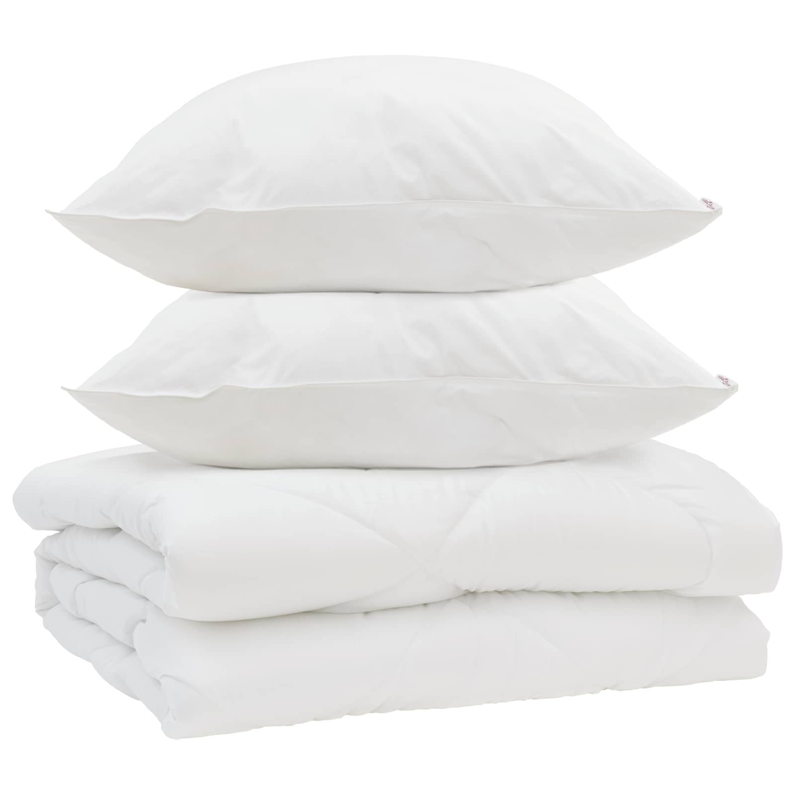 Piumone con cuscino 3 pcs Bianco Microfibra 3377353