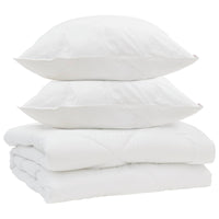 Piumone con cuscino 3 pcs Bianco Microfibra 3377353