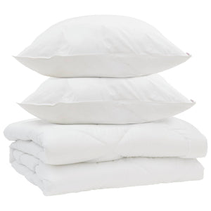 Piumone con cuscino 3 pcs Bianco Microfibra 3377353