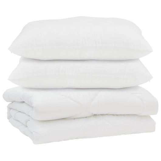 Piumone con cuscino 3 pcs Bianco Microfibra 3377467