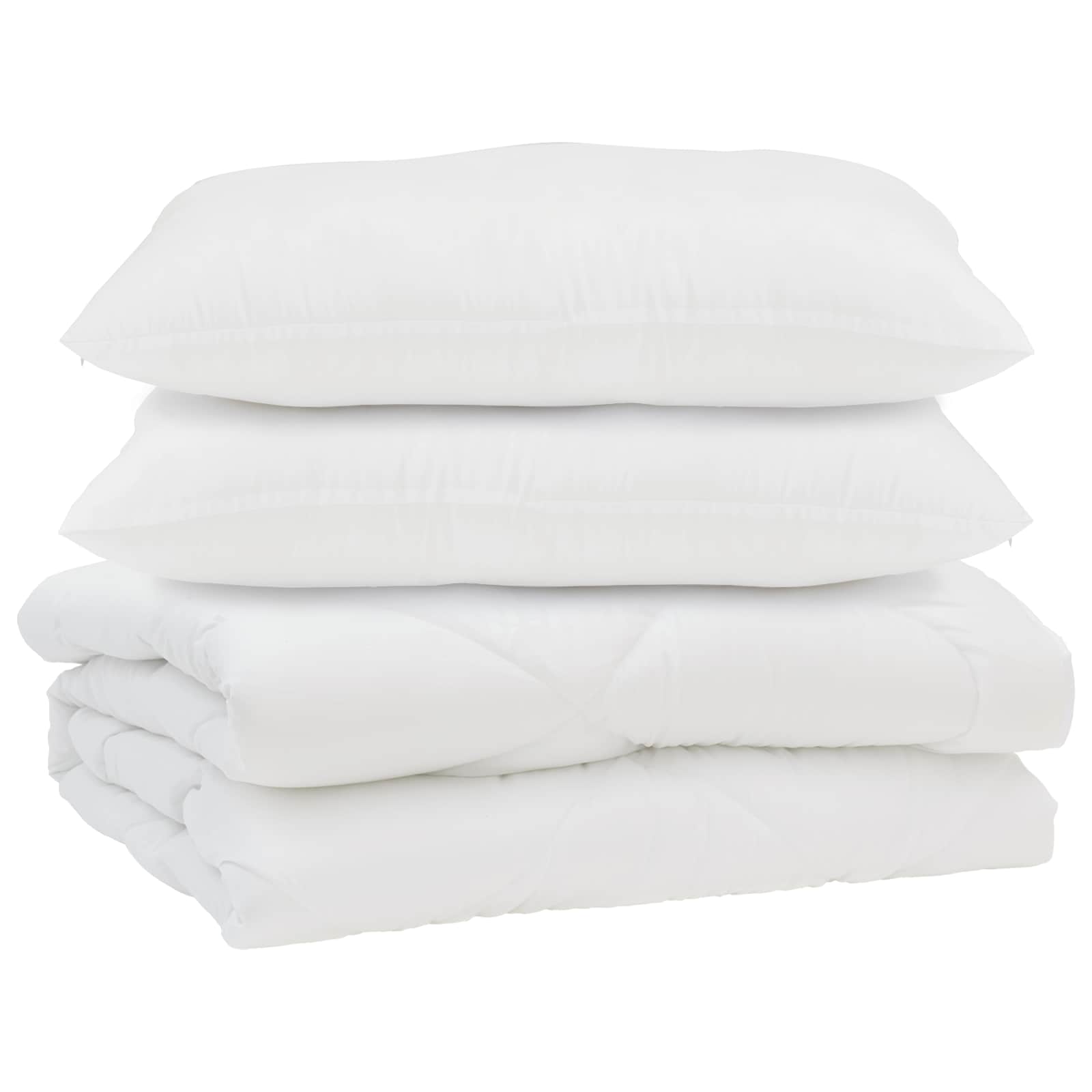 Piumone con cuscino 3 pcs Bianco Microfibra 3377486