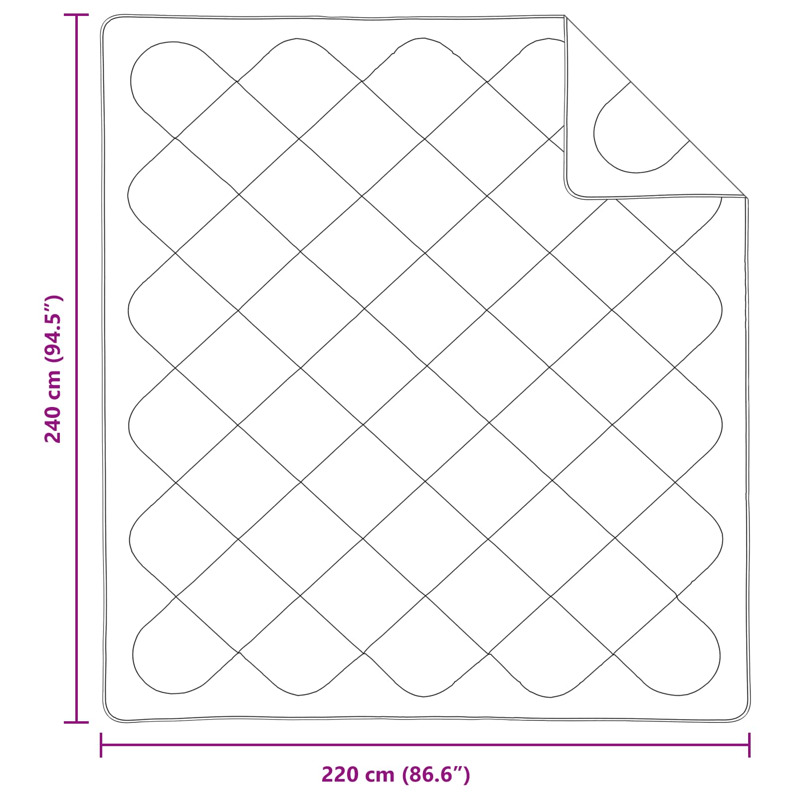 Piumone con cuscino 3 pcs Bianco Microfibra 3377536