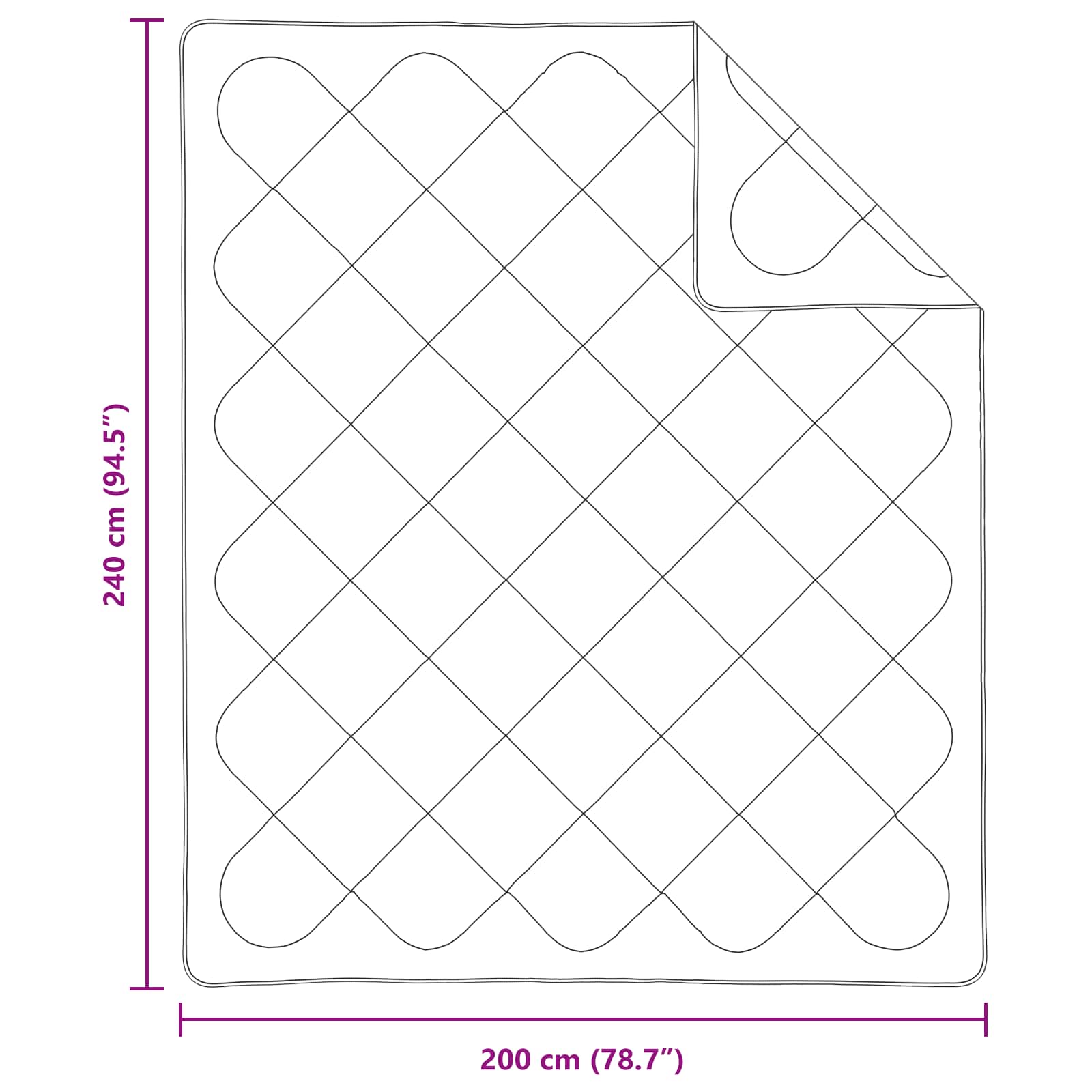 Piumone per tutte le stagioni 3 pcs Bianco Microfibra 3377596