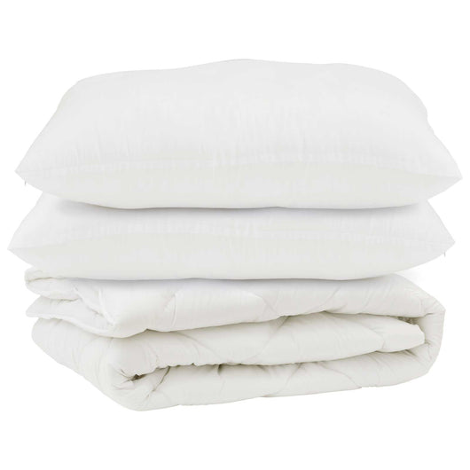 Piumone con cuscino 3 pcs Bianco Microfibra 3377665
