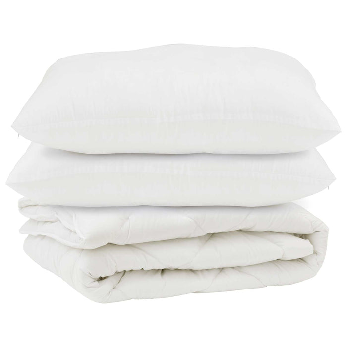 Piumone con cuscino 3 pcs Bianco Microfibra 3377717