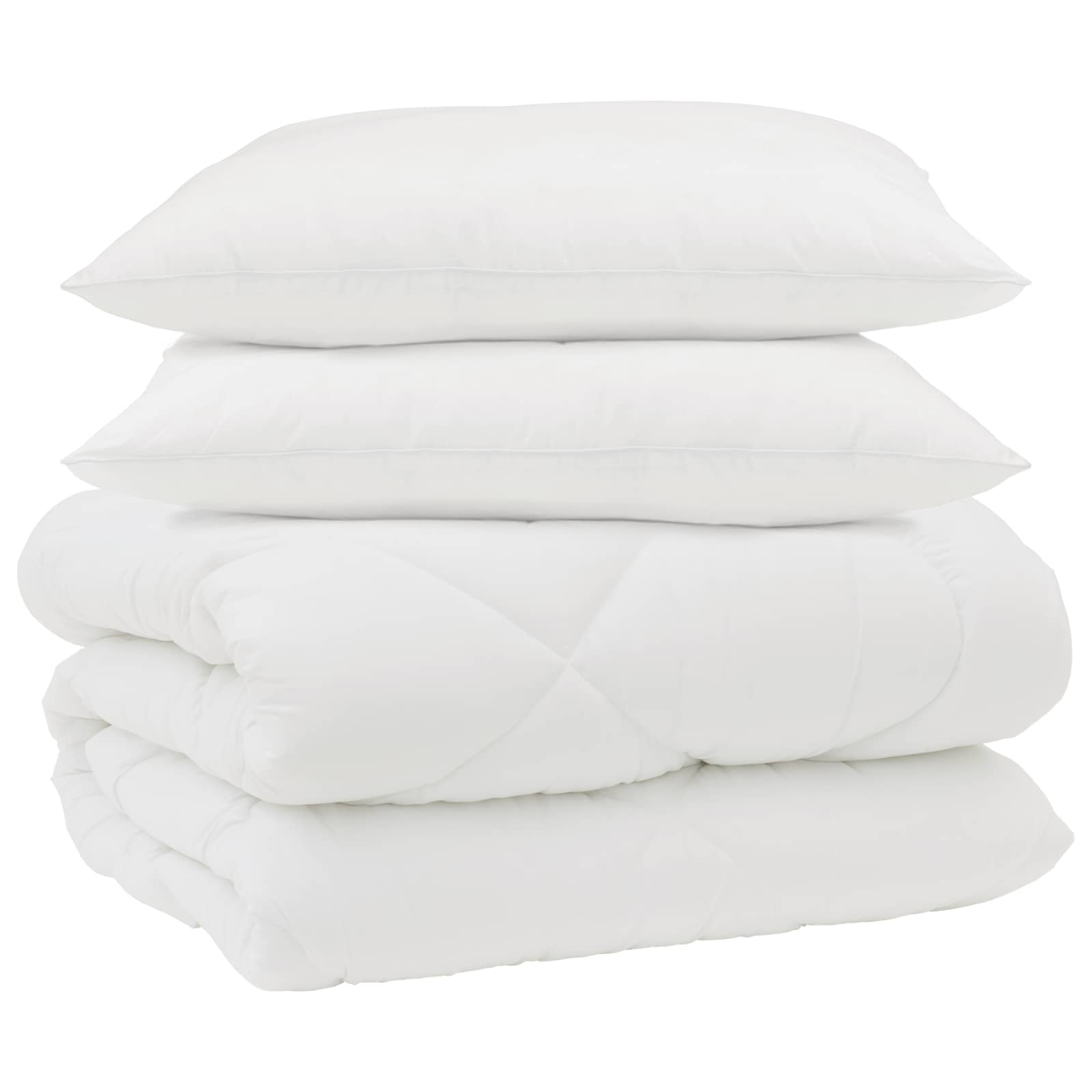 Duvet Invernale con cuscino 3 pcs Bianco Microfibra 3377731