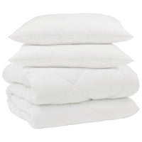 Duvet Invernale con cuscino 3 pcs Bianco Microfibra 3377731