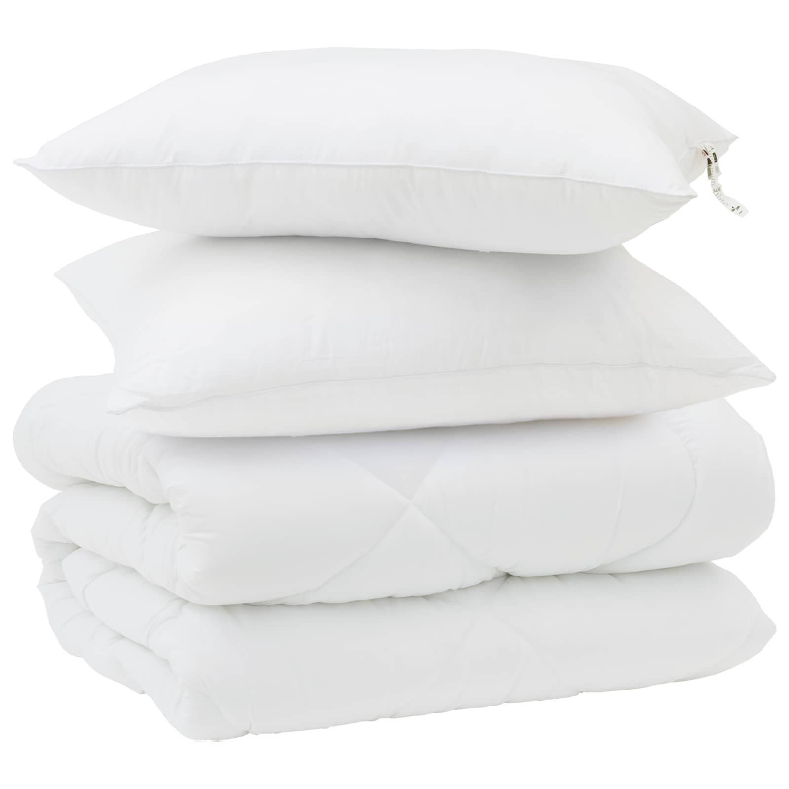 Duvet Invernale con cuscino 3 pcs Bianco Microfibra 3377740