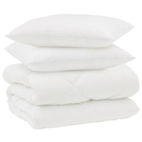 Duvet Invernale con cuscino 3 pcs Bianco Microfibra 3377748