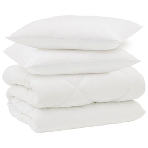 Duvet Invernale con cuscino 3 pcs Bianco Microfibra 3377750