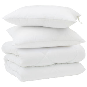 Duvet Invernale con cuscino 3 pcs Bianco Microfibra 3377768
