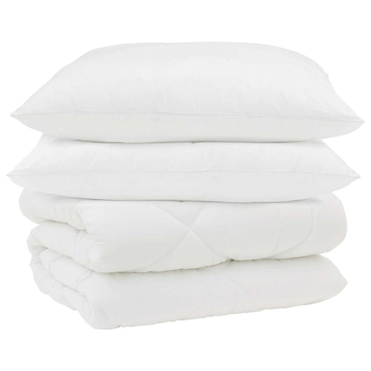 Duvet Invernale con cuscino 3 pcs Bianco Microfibra 3377769
