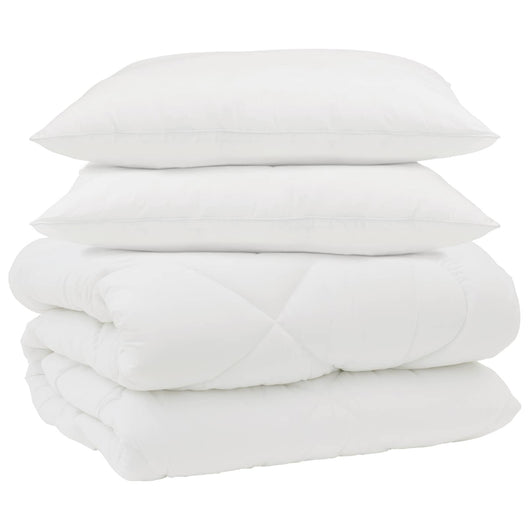 Duvet Invernale con cuscino 3 pcs Bianco Microfibra 3377770