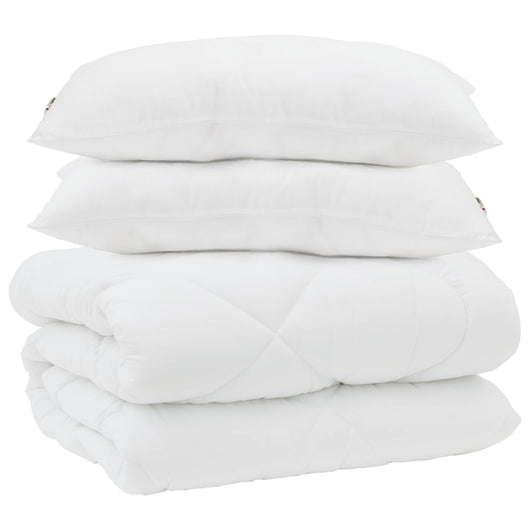 Duvet Invernale con cuscino 3 pcs Bianco Microfibra 3377773