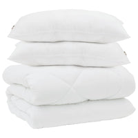 Duvet Invernale con cuscino 3 pcs Bianco Microfibra 3377799