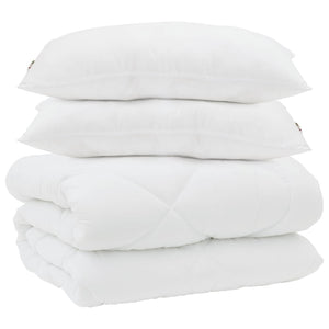 Duvet Invernale con cuscino 3 pcs Bianco Microfibra 3377799
