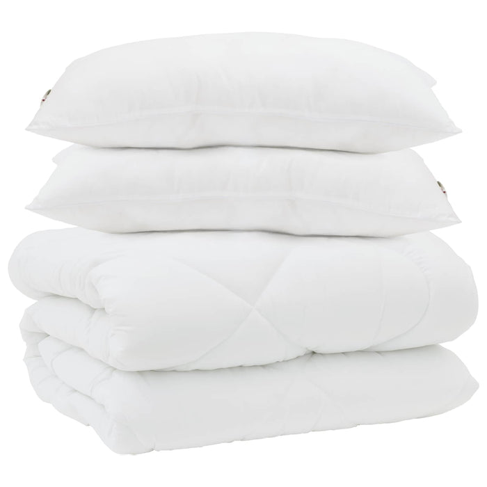 Duvet Invernale con cuscino 3 pcs Bianco Microfibra 3377799