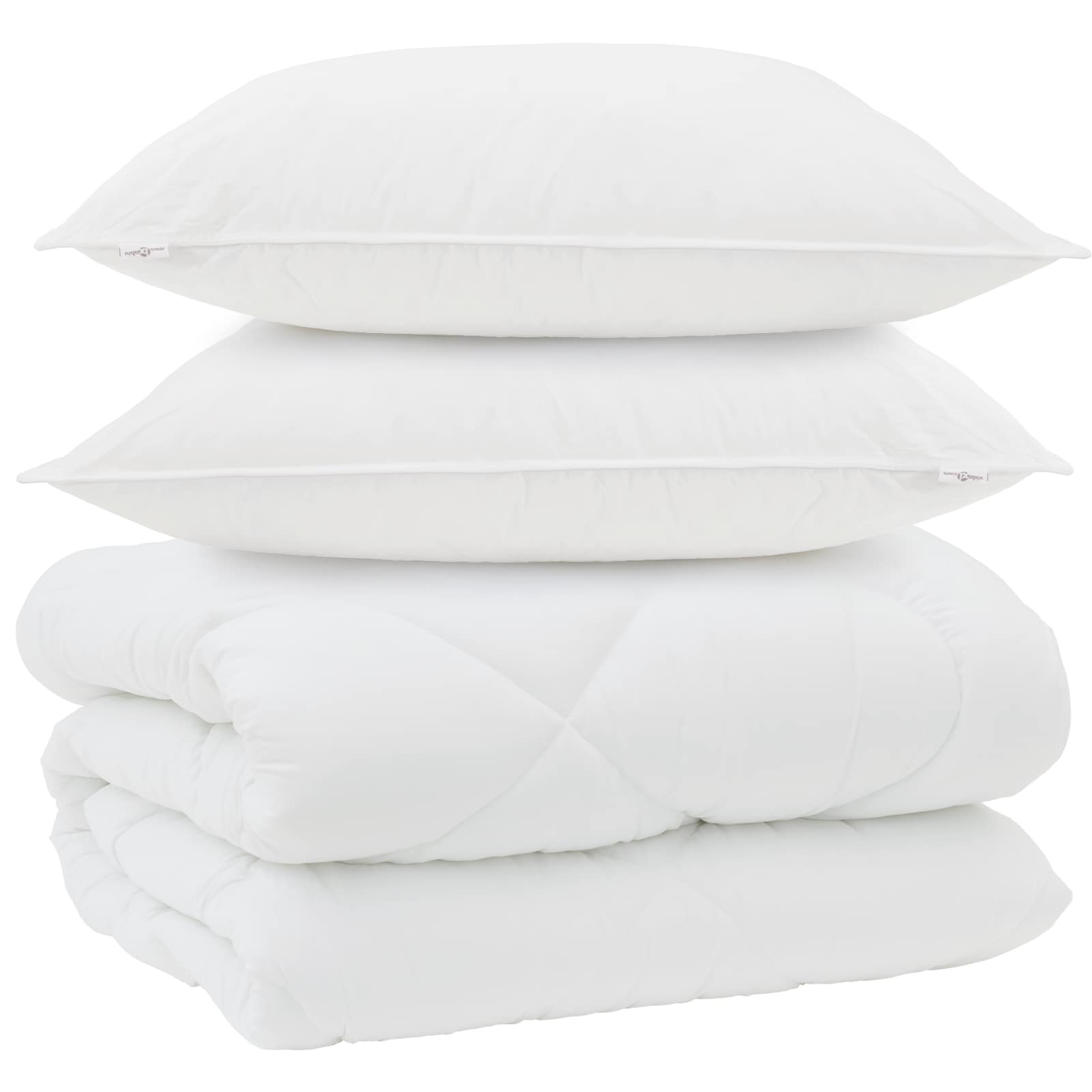 Duvet Invernale con cuscino 3 pcs Bianco Microfibra 3377811