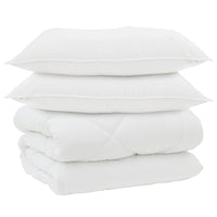 Duvet Invernale con cuscino 3 pcs Bianco Microfibra 3377812