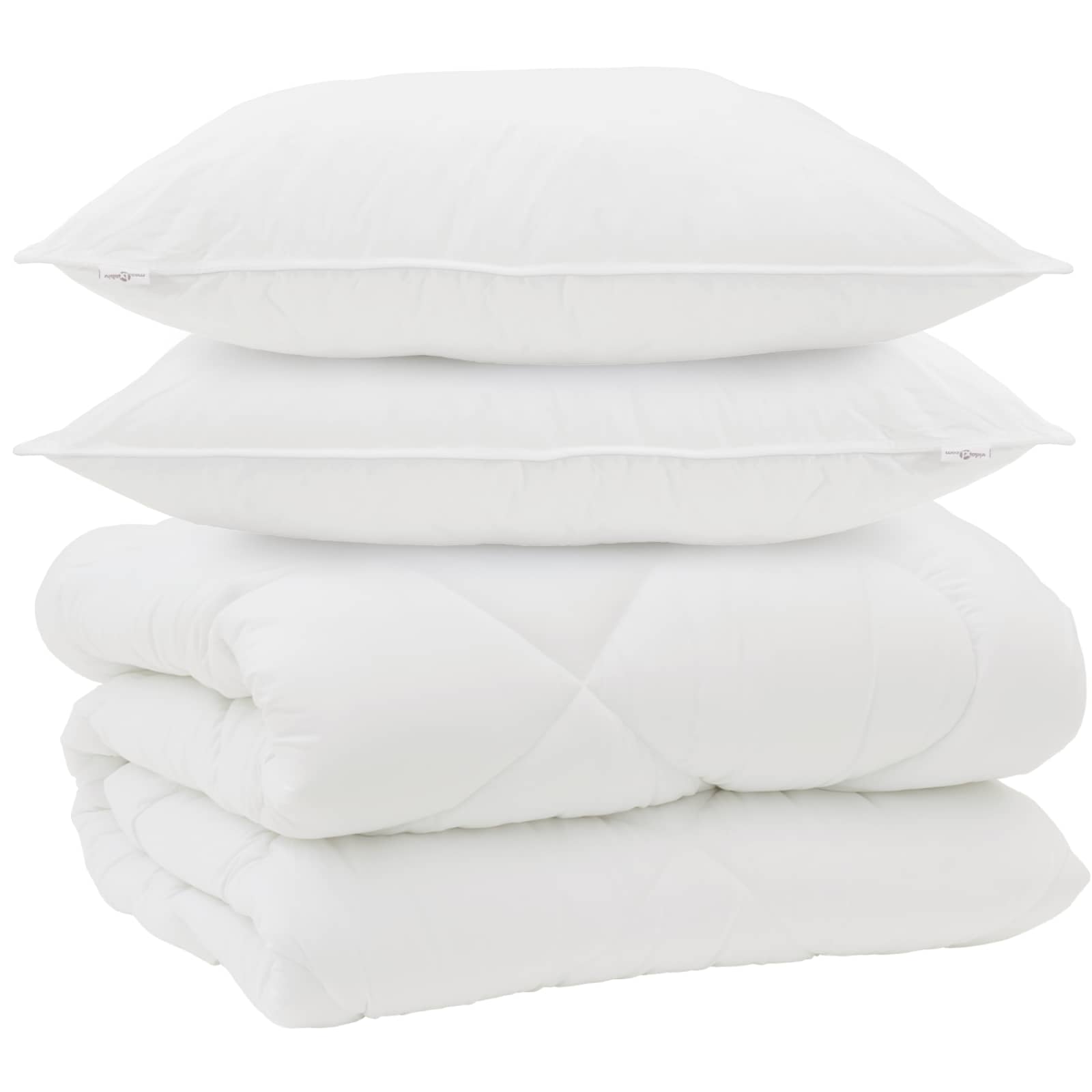 Duvet Invernale con cuscino 3 pcs Bianco Microfibra 3377814