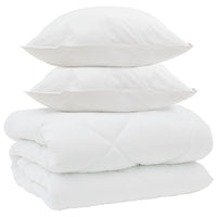 Duvet Invernale con cuscino 3 pcs Bianco Microfibra 3377821