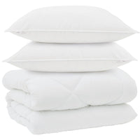 Duvet Invernale con cuscino 3 pcs Bianco Microfibra 3377824