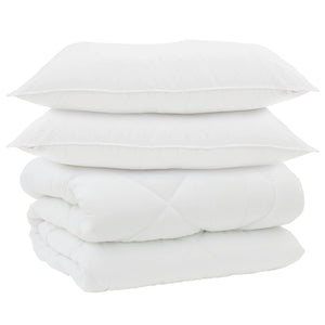 Duvet Invernale con cuscino 3 pcs Bianco Microfibra 3377825