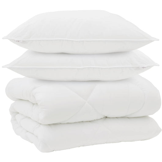 Duvet Invernale con cuscino 3 pcs Bianco Microfibra 3377832