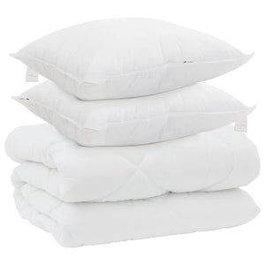 Duvet Invernale con cuscino 3 pcs Bianco Microfibra 3377836