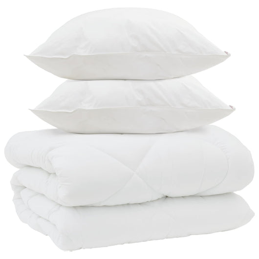 Duvet Invernale con cuscino 3 pcs Bianco Microfibra 3377847