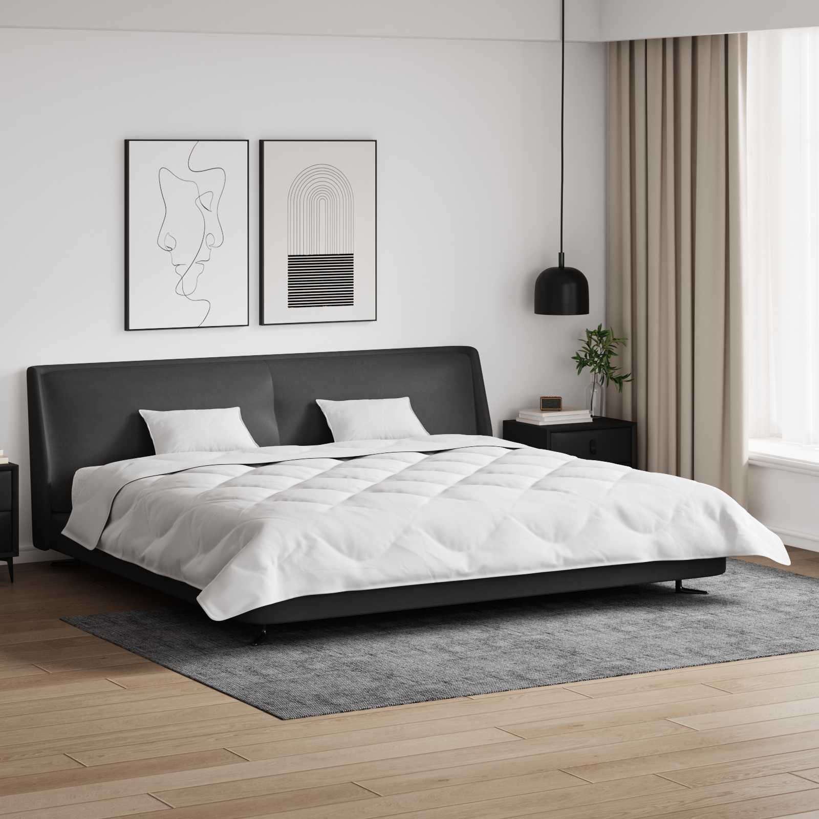 Duvet Invernale con cuscino 3 pcs Bianco Microfibra 3377850