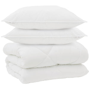 Duvet Invernale con cuscino 3 pcs Bianco Microfibra 3377854