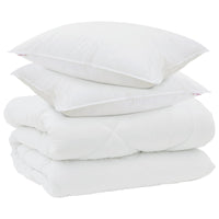 Duvet Invernale con cuscino 3 pcs Bianco Microfibra 3377857