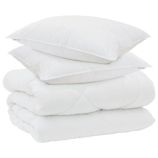 Duvet Invernale con cuscino 3 pcs Bianco Microfibra 3377857