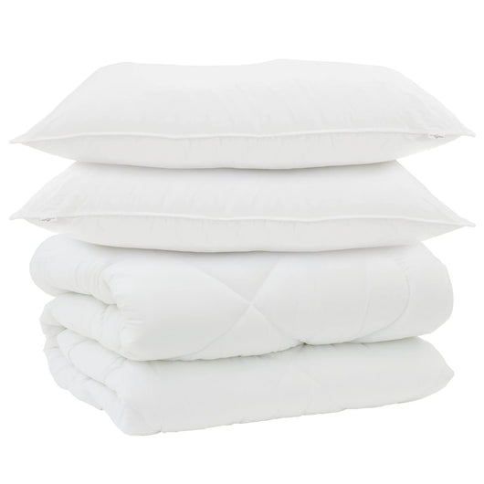 Duvet Invernale con cuscino 3 pcs Bianco Microfibra 3377864