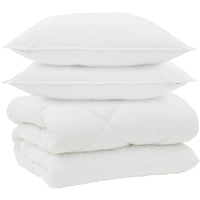 Duvet Invernale con cuscino 3 pcs Bianco Microfibra 3377867