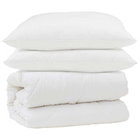 Set di Piumoni 3 pcs Bianco Microfibra e Piuma d'Oca 3378042