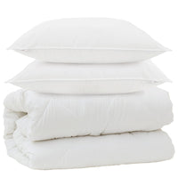 Piumone con Cuscini con cuscino 3 pcs Bianco Microfibra 3378084