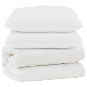 Piumone con cuscino 3 pcs Bianco Microfibra 3378129