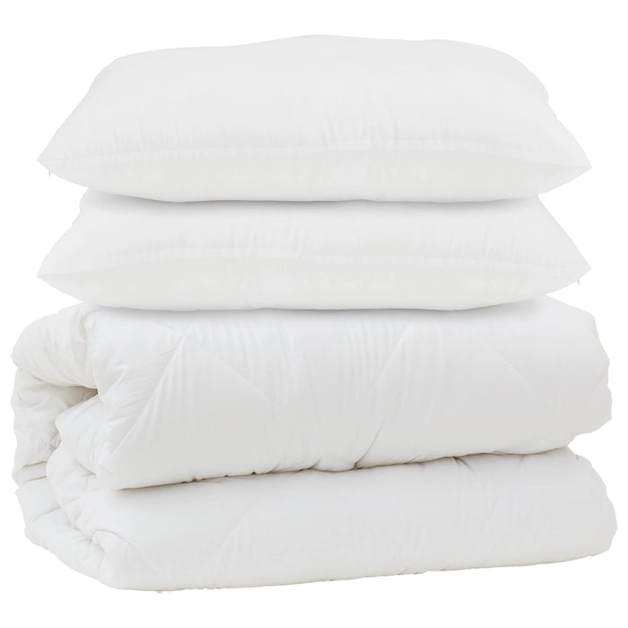 Piumone con cuscino 3 pcs Bianco Microfibra 3378132