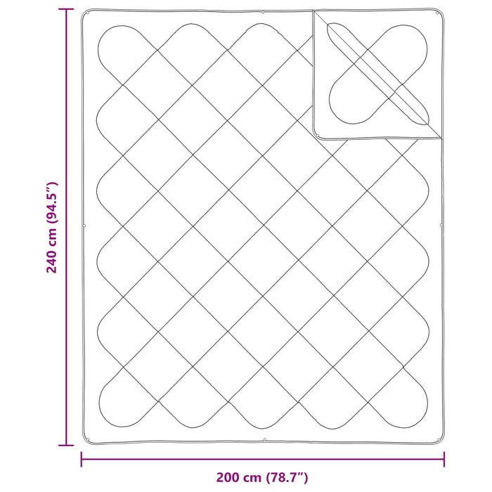 Piumone con cuscino 3 pcs Bianco Microfibra 3378141