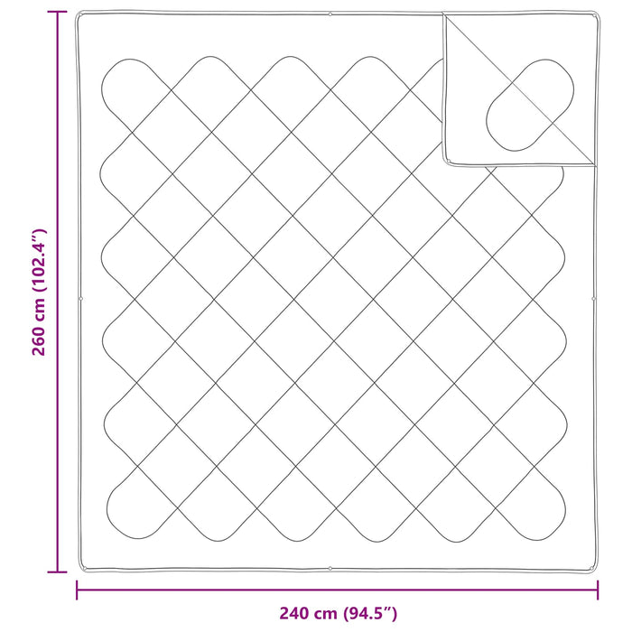 Piumone con cuscino 3 pcs Bianco Microfibra 3378186