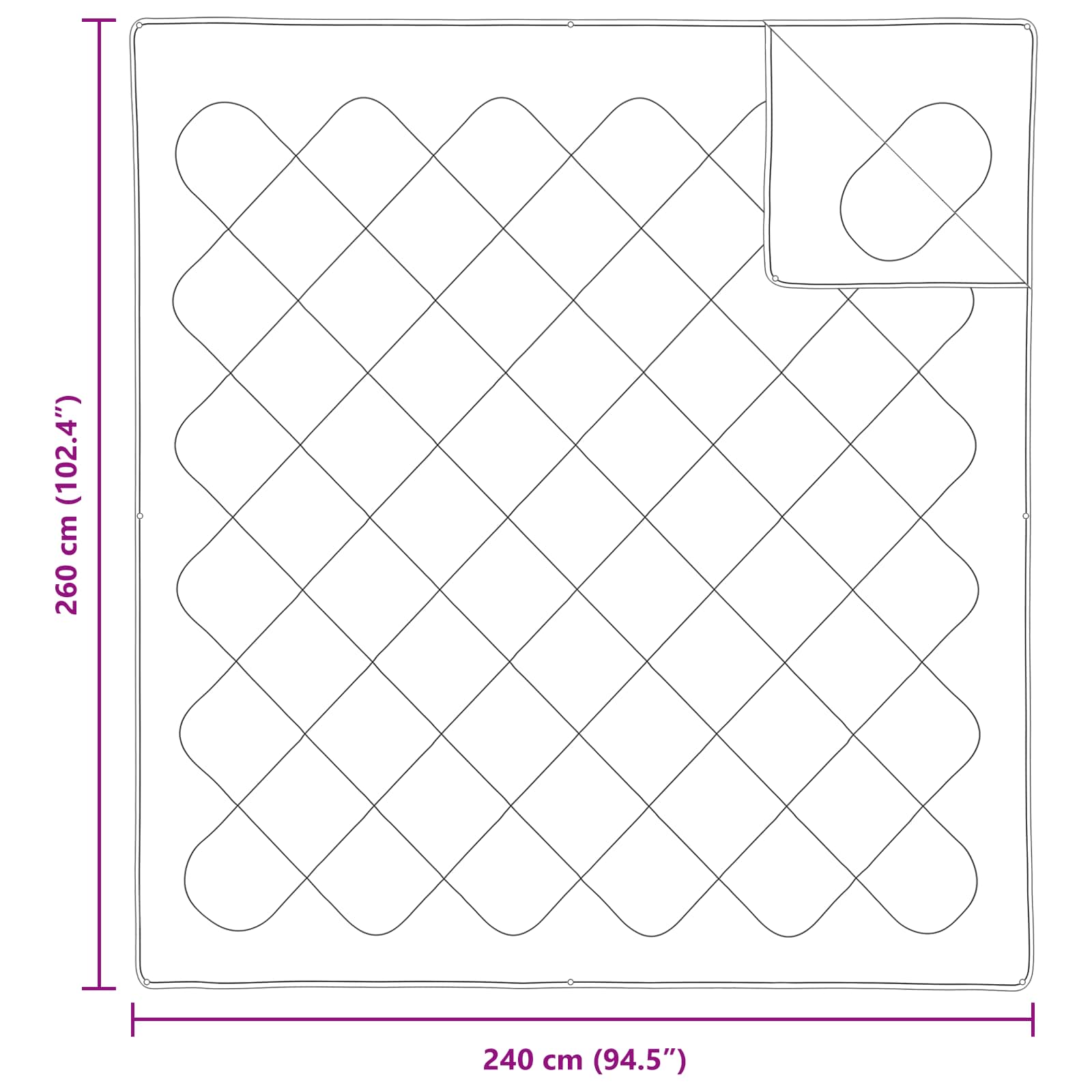 Piumone con cuscino 3 pcs Bianco Microfibra 3378193